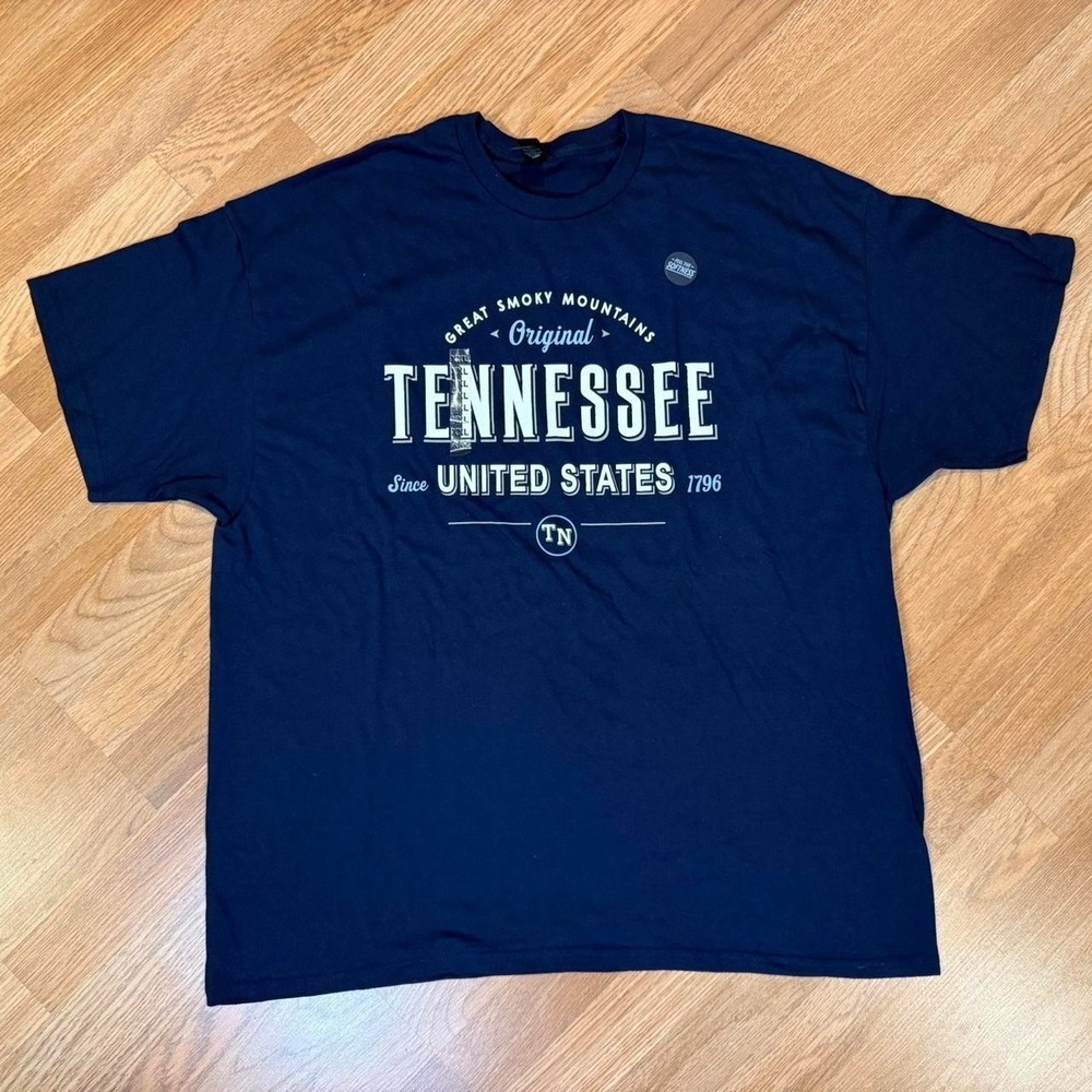 NWT men's women's unisex Tennessee Smoky Mountains T-Shirt Cotton Blue Sz 2XL